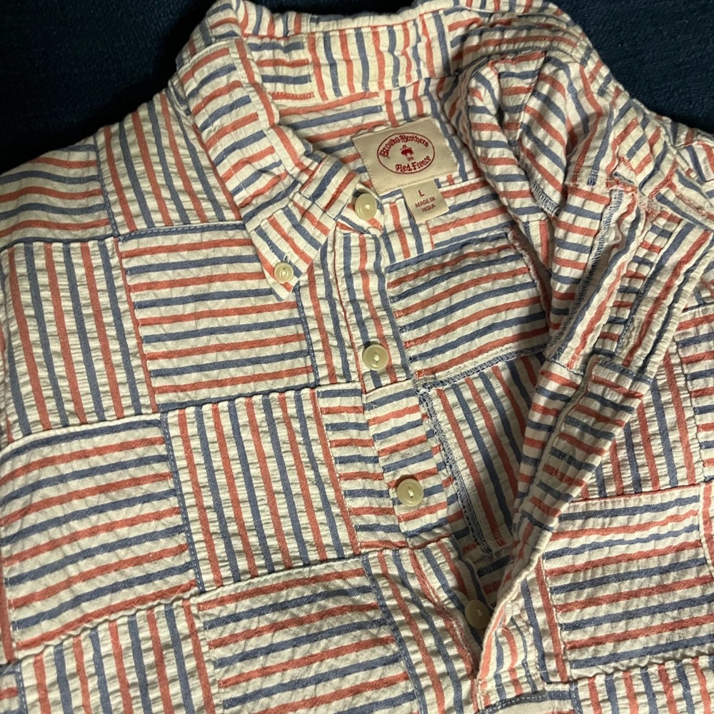 Brooks Brothers Seersucker Short Sleeve Shirt